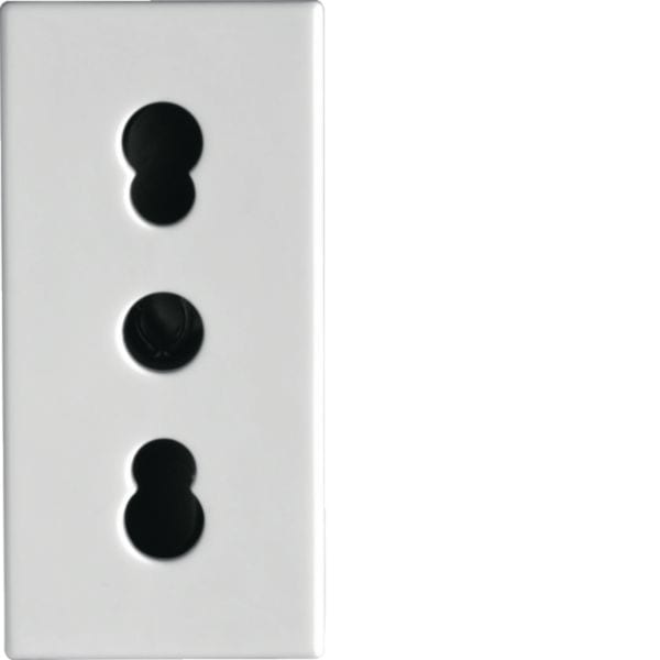 HAGER BOCCHIOTTI - PRS BIV.2P+T 16A WT Presa bivalente Pepita BIANCO