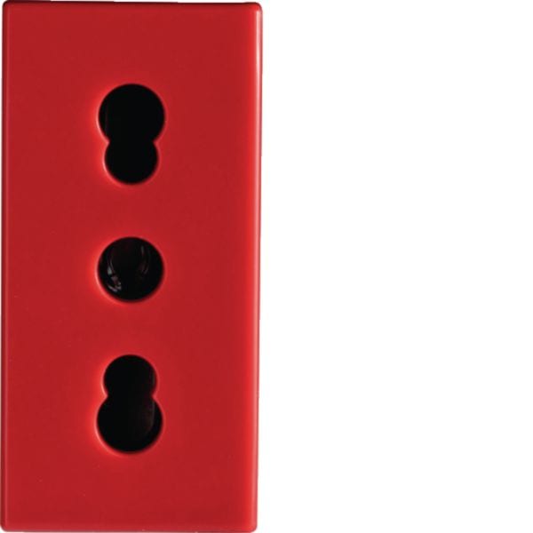 HAGER BOCCHIOTTI - PRS BIV.2P+T 16A R Presa bivalente Pepita ROSSO
