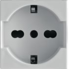 HAGER BOCCHIOTTI - PRS SCH.2P+T 16A WT Presa schuko/bivalente Pepita BIANCO