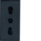 HAGER BOCCHIOTTI - PRS BIV.2P+T 16A BK Presa bivalente Pepita NERO