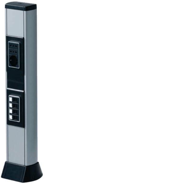 HAGER BOCCHIOTTI - BIS 660 AO Colonna bifacciale in alluminio porta apparecchi ALLUMINIO OPACO