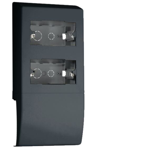 HAGER BOCCHIOTTI - SBA8 A Scatola porta apparecchi UNIVERSALE 8 moduli linea TBA-Art NERO ARDESIA