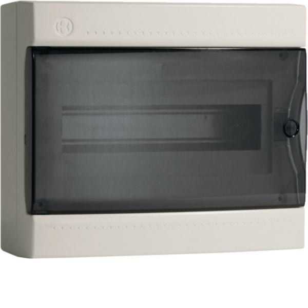 HAGER BOCCHIOTTI - IP40 DSG 12 W Centralino 12 moduli portella fumè Pablo IP40 Design BIANCO