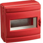 HAGER BOCCHIOTTI - IP65 CE 08 PDF R Centralino stagno 8 moduli con piastra di fondo ROSSO
