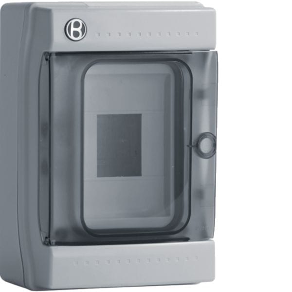 HAGER BOCCHIOTTI - IP65 04 GRI Centralino IP65 4 moduli portella fumè linea Pablo GRIGIO