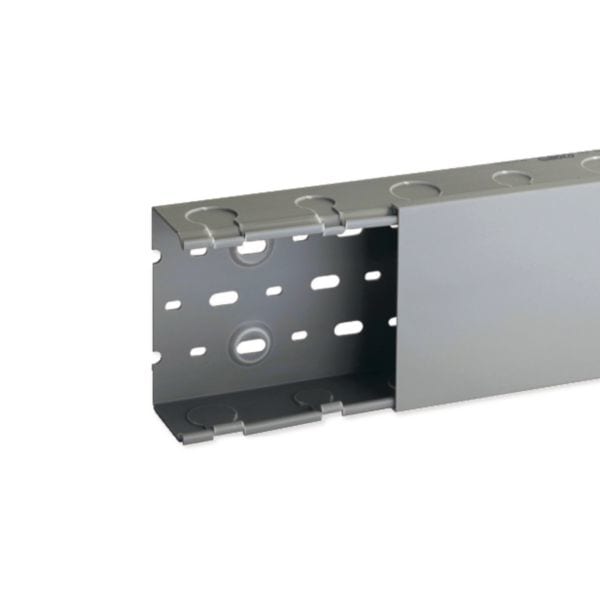 HAGER BOCCHIOTTI - TPD 100x50 G Canaletta con pretranciature laterali Ø 18mm e Ø 23mm GRIGIO