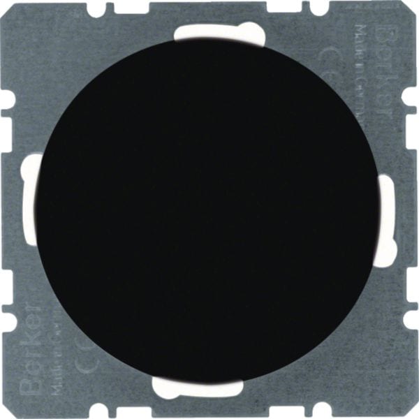 HAGER BOCCHIOTTI - Inserto cieco con pezzo centrale Berker R.1/R.3 nero lucido