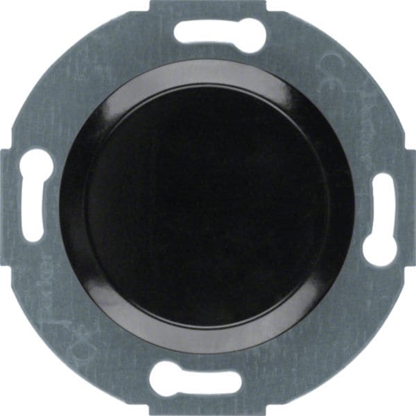 HAGER BOCCHIOTTI - Inserto cieco con pezzo centrale Serie 1930/Glas nero lucido