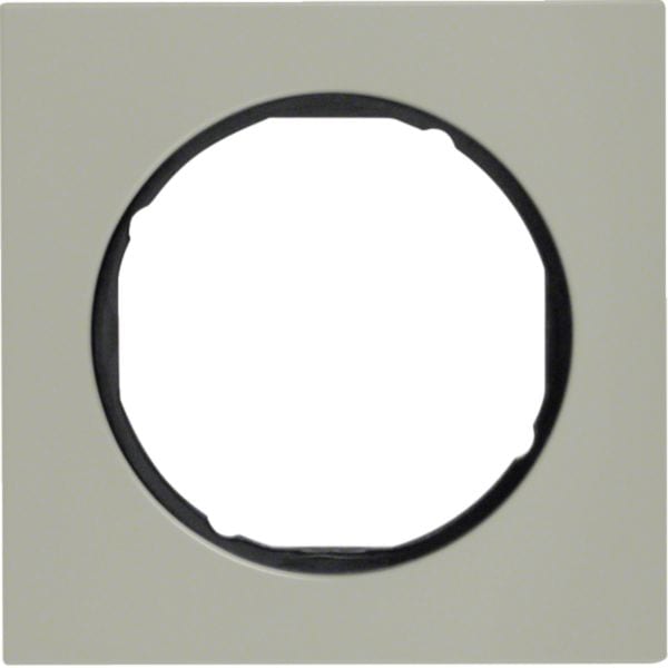 HAGER BOCCHIOTTI - Cornice singola Berker R.3 acciaio inox/nero