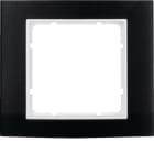 HAGER BOCCHIOTTI - Cornice singola Berker B.3 alu nero/bianco polare opaco, alluminio anodizzato
