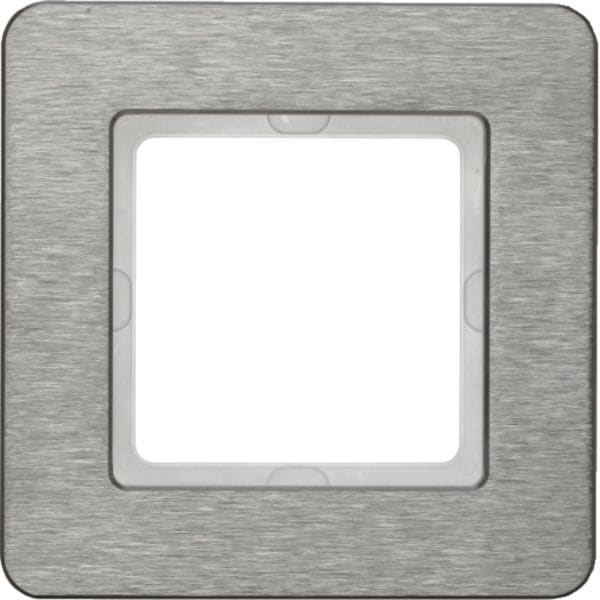 HAGER BOCCHIOTTI - Cornice singola Berker Q.7 acciao inossidabile, metallo spazzolato
