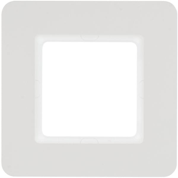 HAGER BOCCHIOTTI - Cornice singola Berker Q.7 bianco polare velluto, verniciato