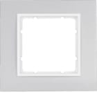 HAGER BOCCHIOTTI - Cornice singola Berker B.7 alu/bianco polare opaco, alluminio anodizzato
