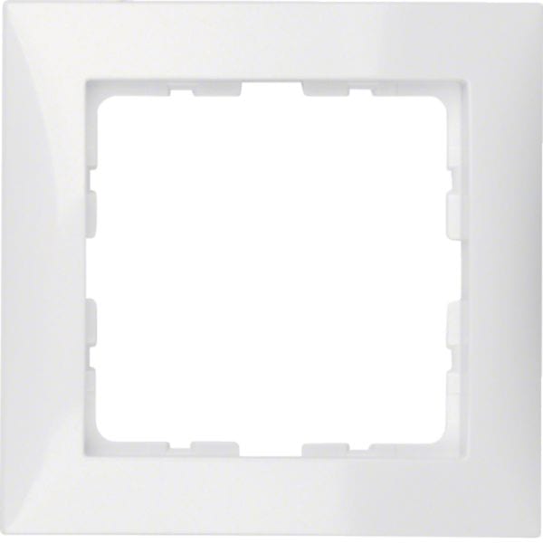 HAGER BOCCHIOTTI - Cornice singola Berker S.1 bianco polare lucido