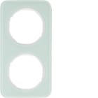 HAGER BOCCHIOTTI - Cornice doppia Berker R.1 vetro bianco polare