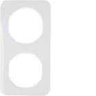 HAGER BOCCHIOTTI - Cornice doppia Berker R.1 bianco polare lucido