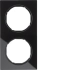 HAGER BOCCHIOTTI - Cornice doppia Berker R.3 vetro nero