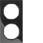 HAGER BOCCHIOTTI - Cornice doppia Berker R.3 nero lucido