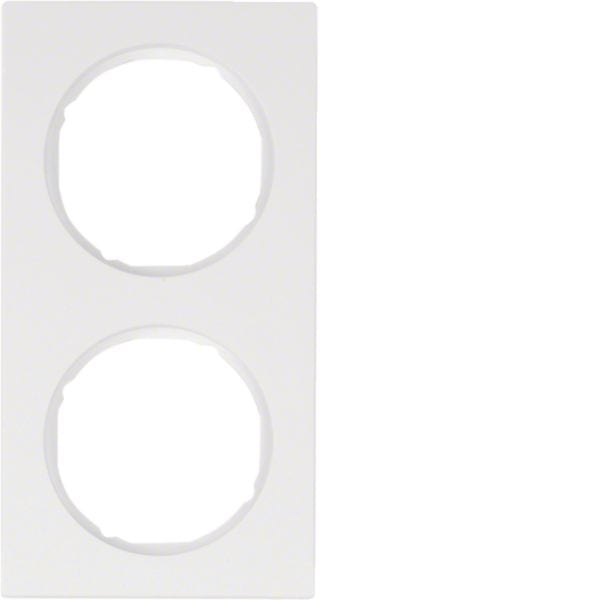HAGER BOCCHIOTTI - Cornice doppia Berker R.3 bianco polare lucido