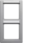 HAGER BOCCHIOTTI - Cornice con etichetta doppia per montaggio verticale Q.1 alu velluto, verniciato