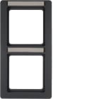 HAGER BOCCHIOTTI - Cornice doppia per montaggio verticale Serie Q.1 antracite velluto, verniciato