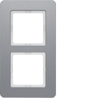 HAGER BOCCHIOTTI - Cornice doppia Berker Q.7 alluminio anodizzato