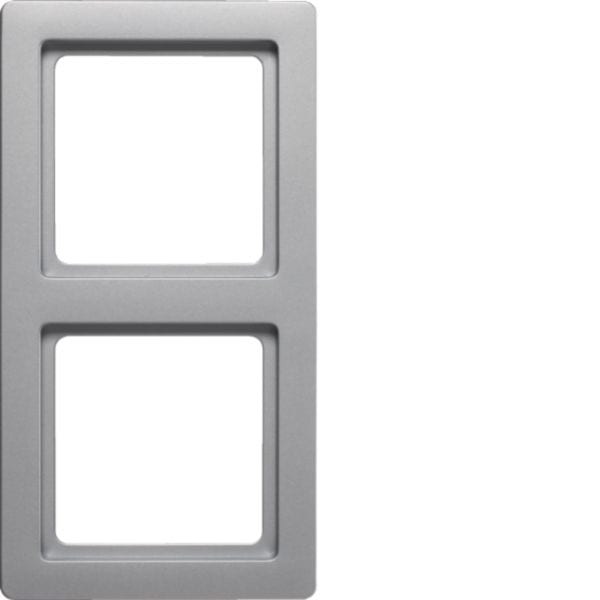 HAGER BOCCHIOTTI - Cornice doppia Berker Q.1 alu velluto, verniciato