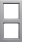 HAGER BOCCHIOTTI - Cornice doppia Berker Q.1 alu velluto, verniciato