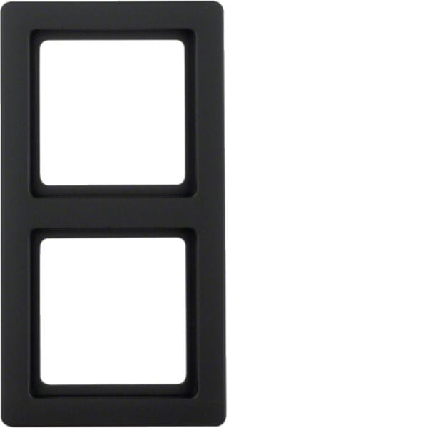 HAGER BOCCHIOTTI - Cornice doppia Berker Q.1 antracite velluto, verniciato