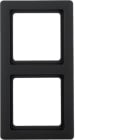 HAGER BOCCHIOTTI - Cornice doppia Berker Q.1 antracite velluto, verniciato