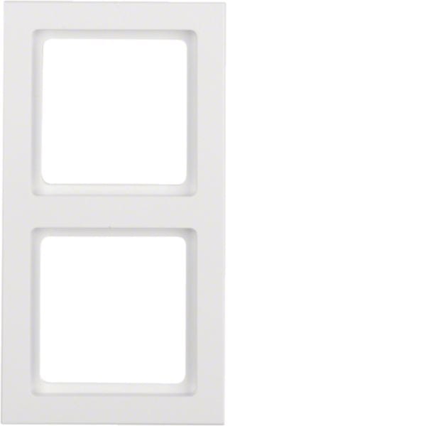 HAGER BOCCHIOTTI - Cornice doppia Berker Q.3 bianco polare velluto