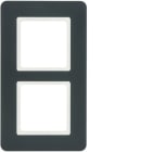 HAGER BOCCHIOTTI - Cornice doppia Berker Q.7 antracite velluto, verniciato