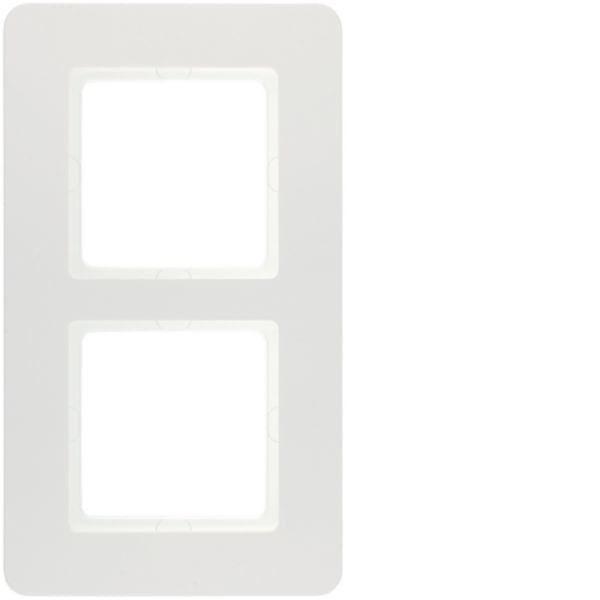 HAGER BOCCHIOTTI - Cornice doppia Berker Q.7 bianco polare velluto, verniciato