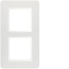 HAGER BOCCHIOTTI - Cornice doppia Berker Q.7 bianco polare velluto, verniciato