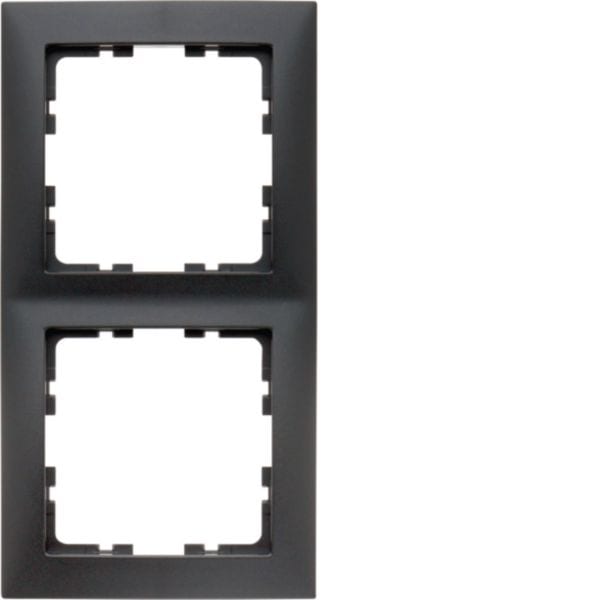HAGER BOCCHIOTTI - Cornice doppia Berker S.1 antracite opaco