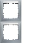 HAGER BOCCHIOTTI - Cornice doppia per montaggio verticale Berker S.1 alu opaco