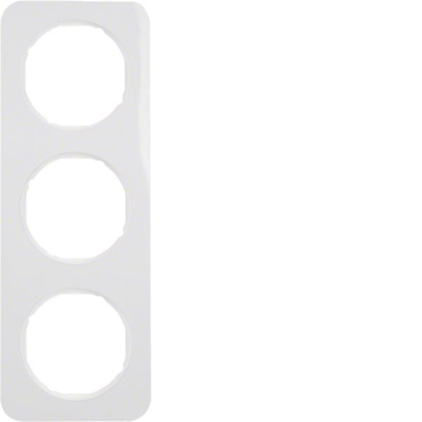 HAGER BOCCHIOTTI - Cornice tripla Berker R.1 bianco polare lucido