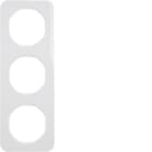 HAGER BOCCHIOTTI - Cornice tripla Berker R.1 bianco polare lucido