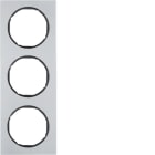 HAGER BOCCHIOTTI - Cornice tripla Berker R.3 alu/nero