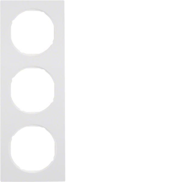 HAGER BOCCHIOTTI - Cornice tripla Berker R.3 bianco polare lucido