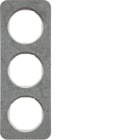 HAGER BOCCHIOTTI - Cornice tripla Berker R.1 grigio/bianco polare lucido, calcestruzzo