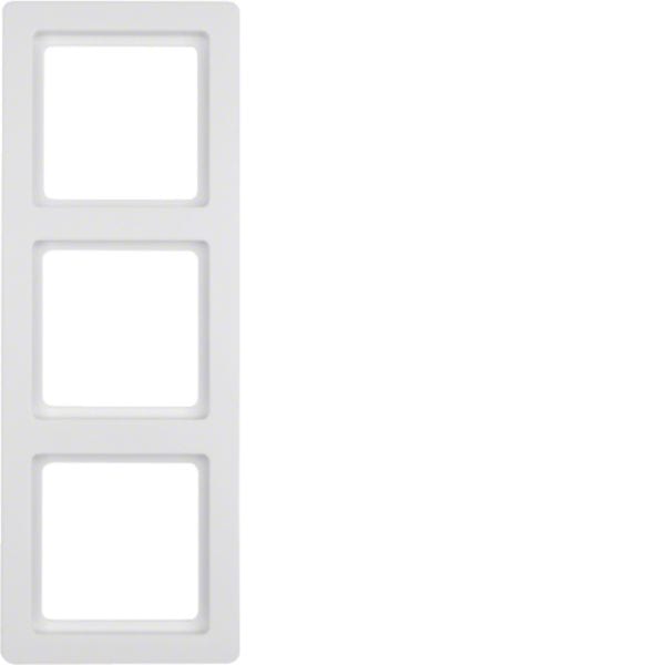 HAGER BOCCHIOTTI - Cornice tripla Berker Q.1 bianco polare velluto