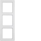 HAGER BOCCHIOTTI - Cornice tripla Berker Q.1 bianco polare velluto