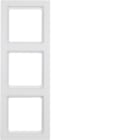 HAGER BOCCHIOTTI - Cornice tripla Berker Q.3 bianco polare velluto