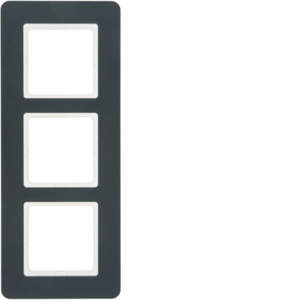 HAGER BOCCHIOTTI - Cornice tripla Berker Q.7 antracite velluto, verniciato