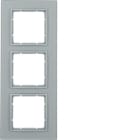 HAGER BOCCHIOTTI - Cornice in vetro tripla Berker B.7 vetro alu/alu opaco, verniciato
