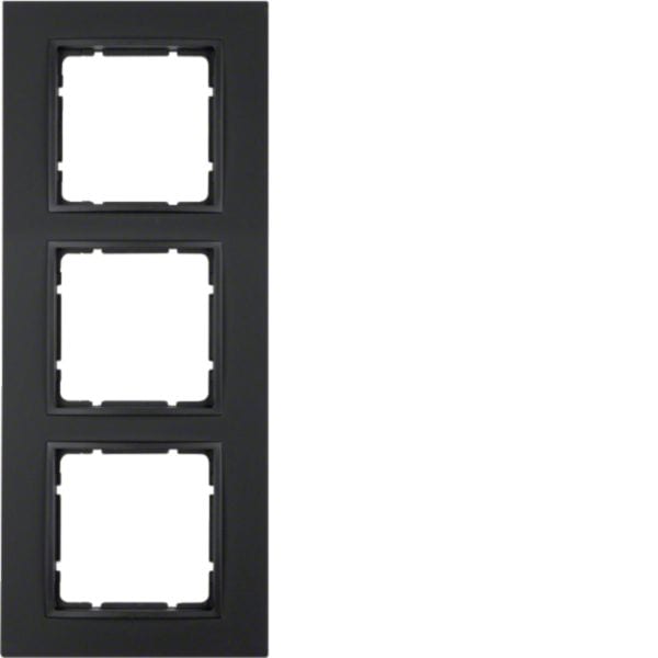 HAGER BOCCHIOTTI - Cornice tripla Berker B.7 antracite opaco