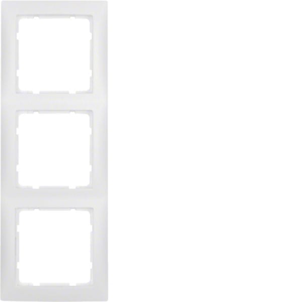 HAGER BOCCHIOTTI - Cornice tripla Berker S.1 bianco polare opaco