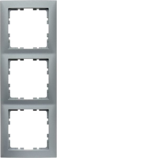 HAGER BOCCHIOTTI - Cornice tripla Berker S.1 alu opaco