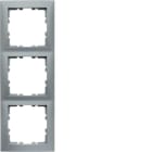 HAGER BOCCHIOTTI - Cornice tripla Berker S.1 alu opaco
